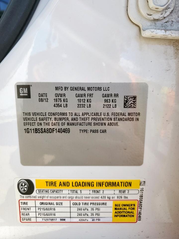 Lot #3196160450 2013 CHEVROLET MALIBU LS