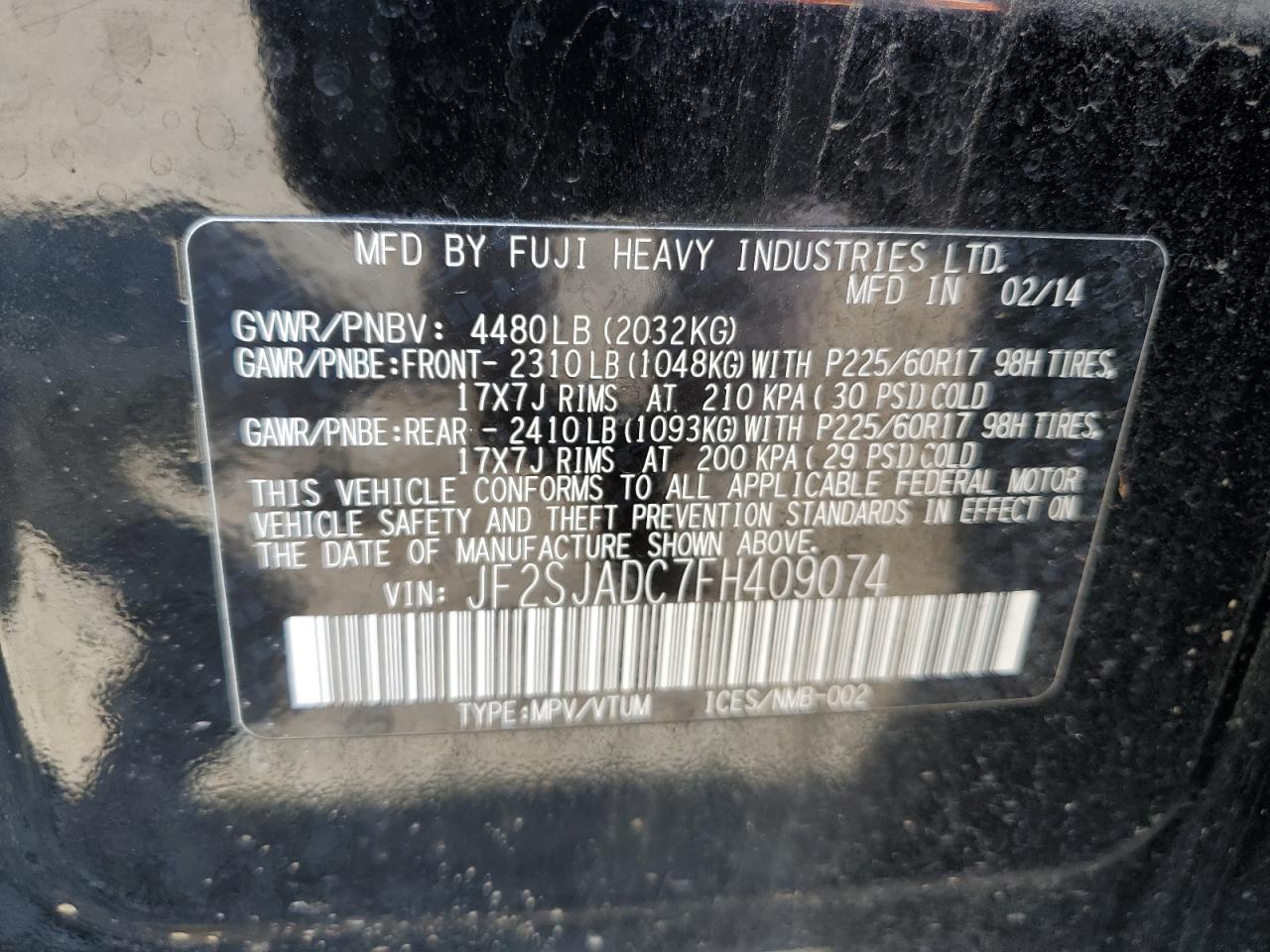 SUBARU FORESTER 2.5I PREMIUM