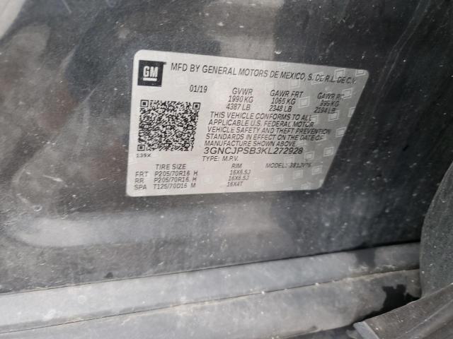 2019 CHEVROLET TRAX 1LT - 3GNCJPSB3KL272928