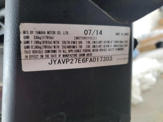 2015 YAMAHA XV1900 CU JYAVP27E6FA017303