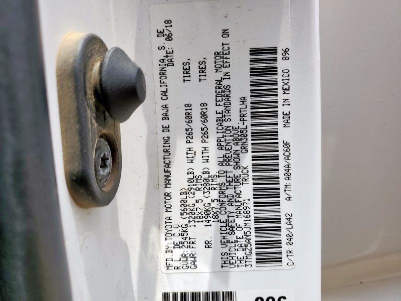 2018 TOYOTA TACOMA DOU - 3TMGZ5AN5JM168971
