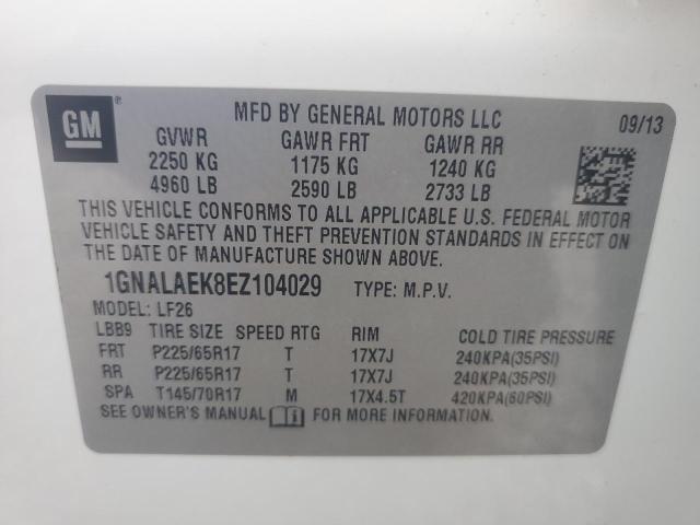 2014 CHEVROLET EQUINOX LS - 1GNALAEK8EZ104029