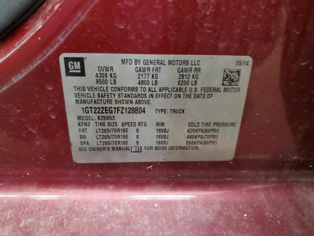 2015 GMC SIERRA K25 1GT22ZEG7FZ128804