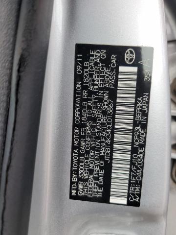 2012 TOYOTA YARIS - JTDBT4K34CL013867