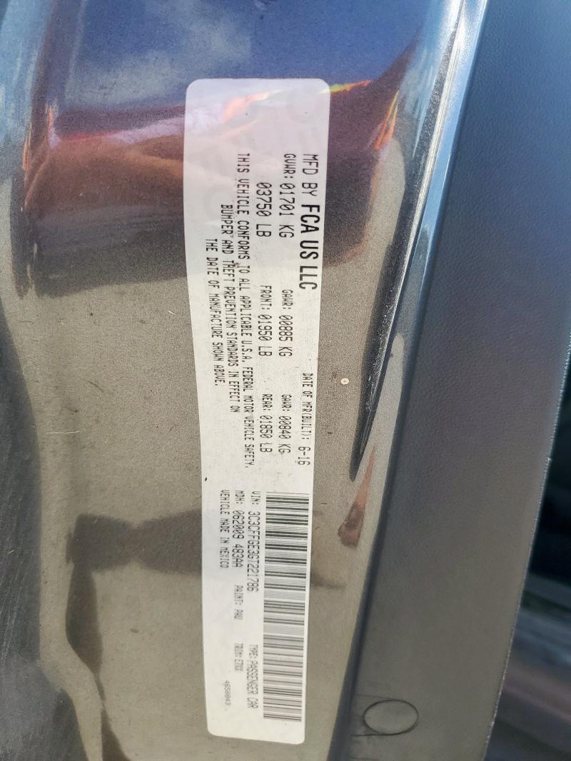 2016 FIAT 500 ELECTR 3C3CFFGE3GT221786