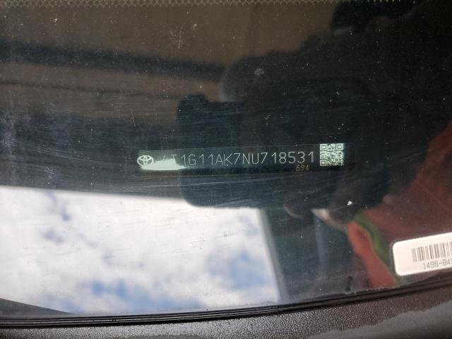 2022 TOYOTA CAMRY SE - 4T1G11AK7NU718531
