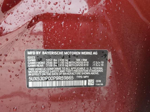 2023 BMW X3 XDRIVE3 - 5UX53DP00P9R59865