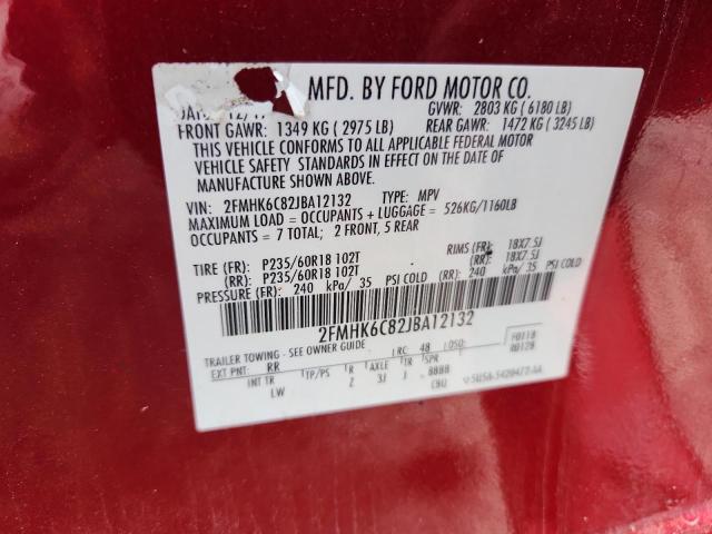 2018 FORD FLEX SEL 2FMHK6C82JBA12132