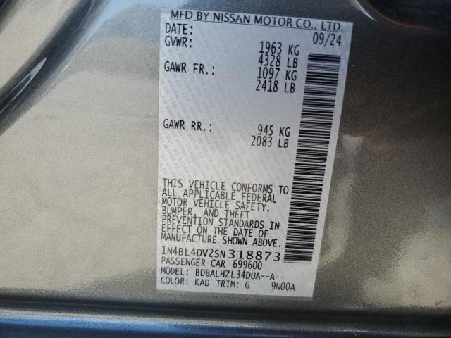 2025 NISSAN ALTIMA SV 1N4BL4DV2SN318873