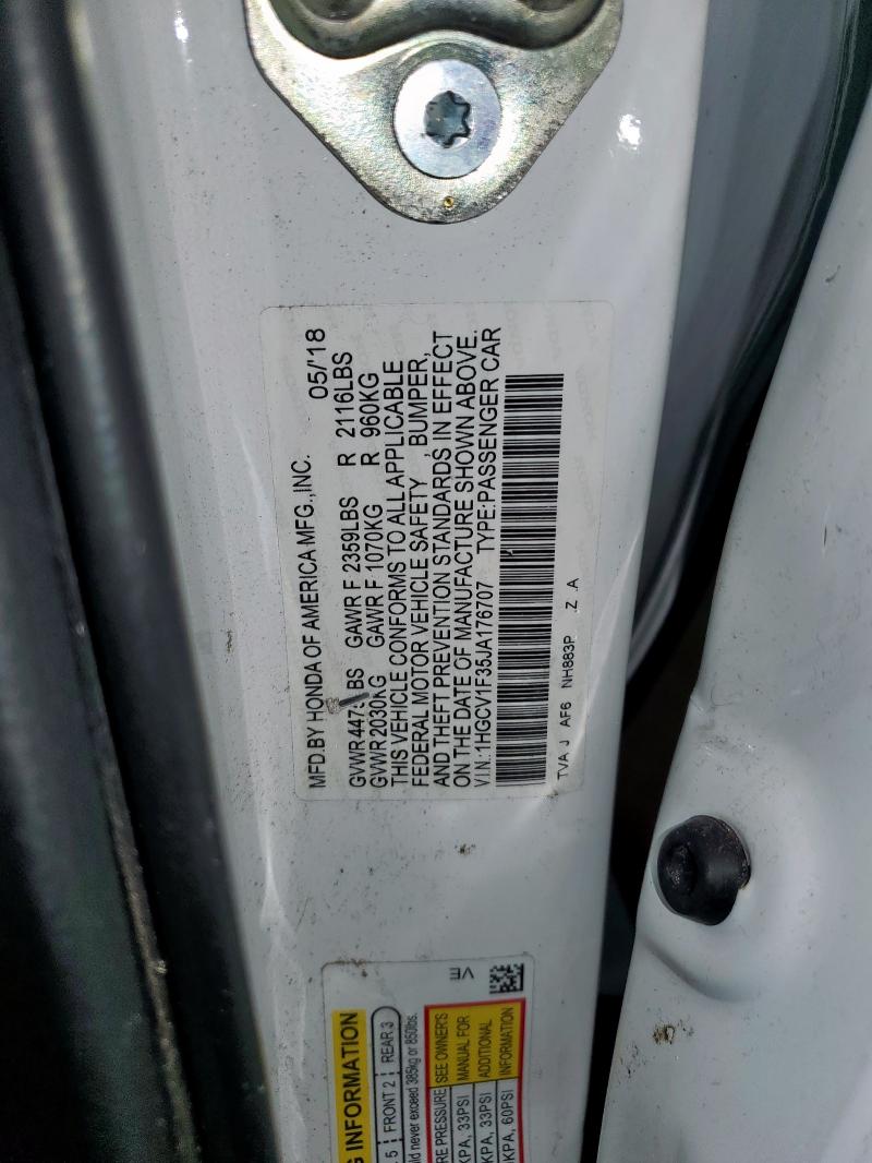 2018 HONDA ACCORD SPO 1HGCV1F35JA176707