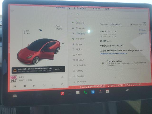 2021 TESLA MODEL 3 - 5YJ3E1EB9MF990054