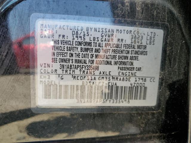 2015 NISSAN SENTRA S - 3N1AB7AP5FY335498