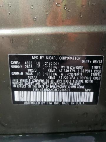 2019 SUBARU OUTBACK 2. - 4S4BSANC8K3206532