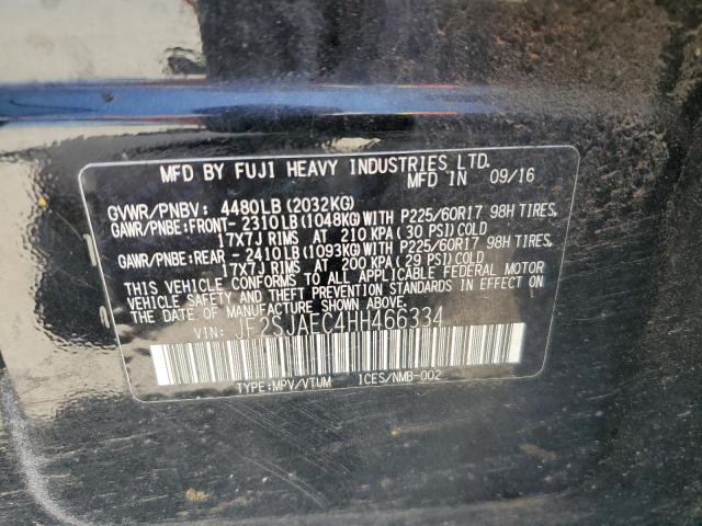 2017 SUBARU FORESTER 2 JF2SJAEC4HH466334