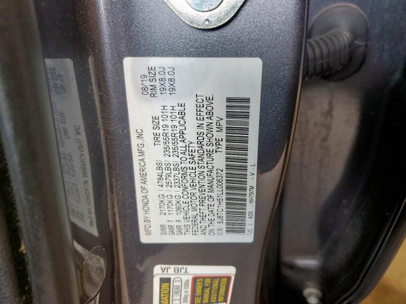 2020 ACURA RDX TECHNO 5J8TC1H51LL006372