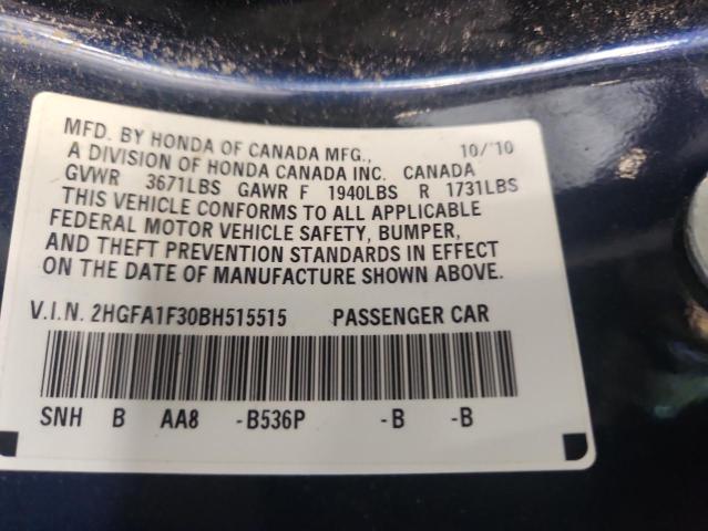 2hgfa1f30bh515515 - 2011 Honda civic vp - #61713395