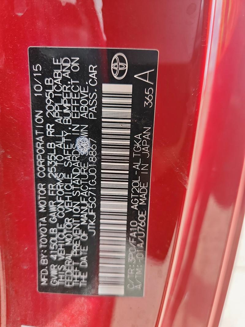 2016 TOYOTA SCION TC JTKJF5C71GJ018867