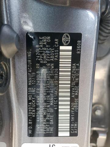 2020 TOYOTA CAMRY LE 4T1C11AK2LU918826