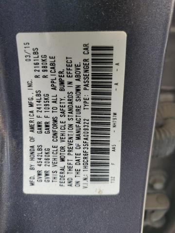 2015 HONDA ACCORD HYB - 1HGCR6F35FA009322