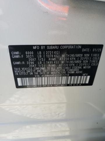 2025 SUBARU ASCENT ONY 4S4WMAWD4S3411218