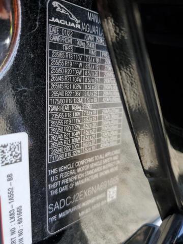 2022 JAGUAR F-PACE S SADCJ2EX6NA691665