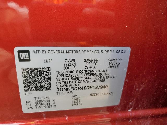 2024 CHEVROLET BLAZER 3LT 3GNKBDR48RS187940