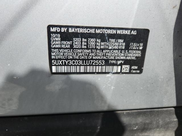 2020 BMW X3 SDRIVE3 - 5UXTY3C03LLU72553