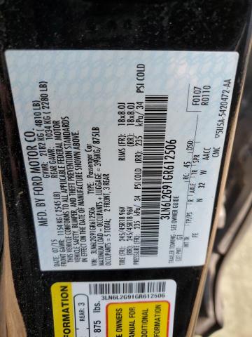 2016 LINCOLN MKZ 3LN6L2G91GR612506