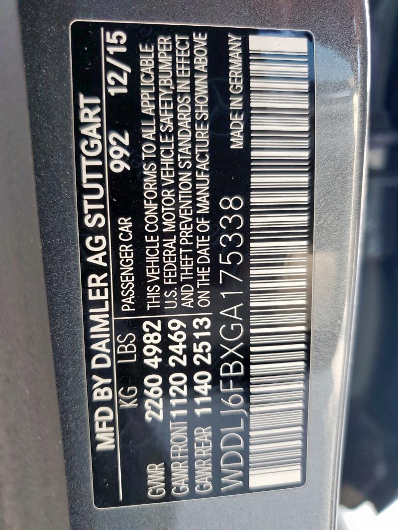 2016 MERCEDES-BENZ CLS 400 WDDLJ6FBXGA175338