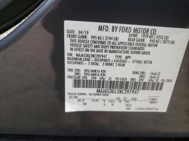 2019 FORD ECOSPORT S - MAJ6S3GL2KC297947