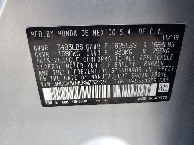 2019 HONDA FIT LX 3HGGK5H45KM752727