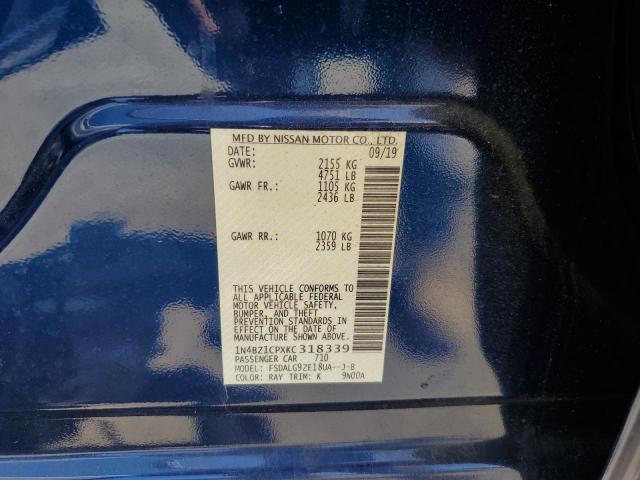 2019 NISSAN LEAF S PLU 1N4BZ1CPXKC318339
