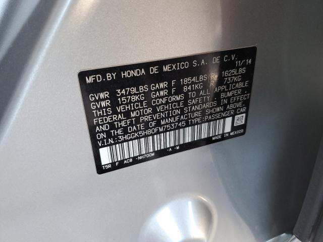 2015 HONDA FIT EX 3HGGK5H80FM753745