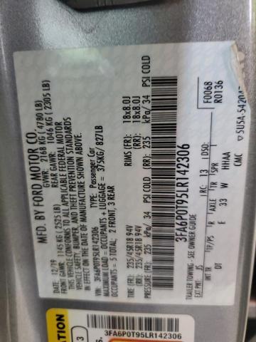 2020 FORD FUSION SE 3FA6P0T95LR142306