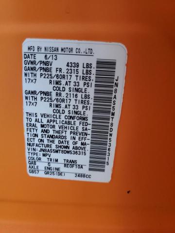 2013 NISSAN ROGUE S - JN8AS5MT8DW536315