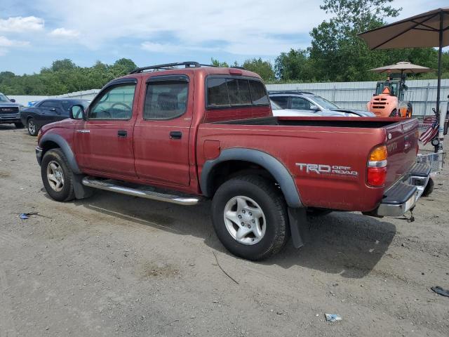 TOYOTA TACOMA DOU 2004 red crew pic gas 5TEGN92N94Z464181 photo #3