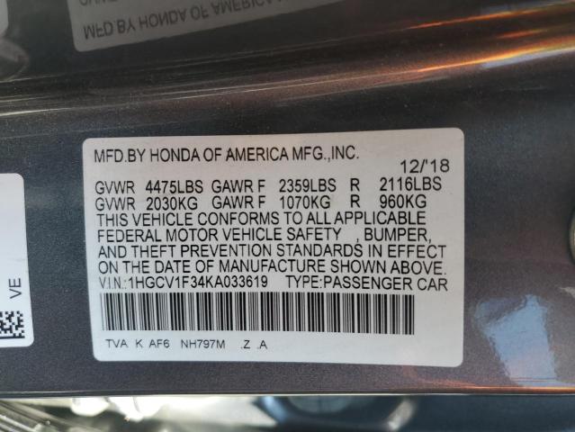 2019 HONDA ACCORD SPO - 1HGCV1F34KA033619