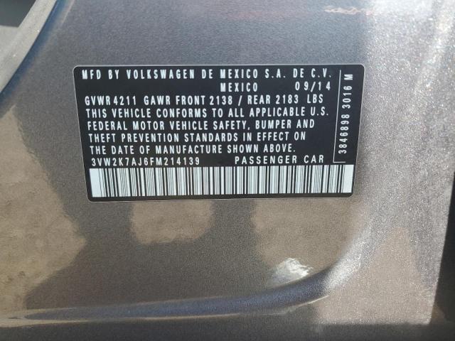 2015 VOLKSWAGEN JETTA BASE 3VW2K7AJ6FM214139