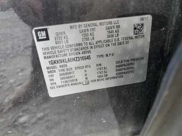 2017 GMC ACADIA SLE 1GKKNKLA6HZ316945