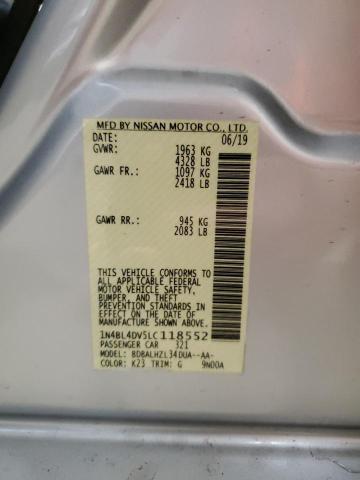 2020 NISSAN ALTIMA SV - 1N4BL4DV5LC118552