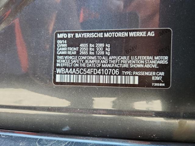 2015 BMW 428 I GRAN WBA4A5C54FD410706