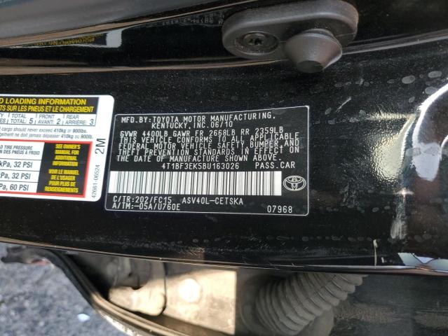 2011 TOYOTA CAMRY BASE - 4T1BF3EK5BU163026