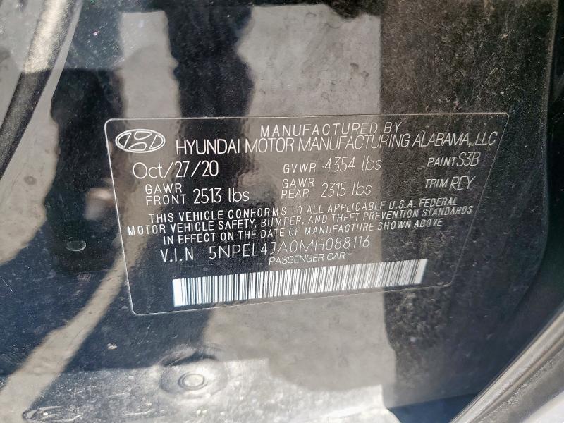 2021 HYUNDAI SONATA SEL 5NPEL4JA0MH088116