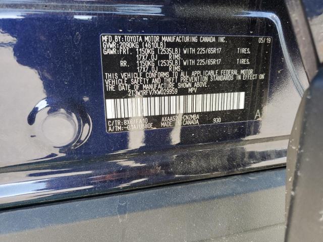 2019 TOYOTA RAV4 XLE - 2T3W1RFV7KW029959
