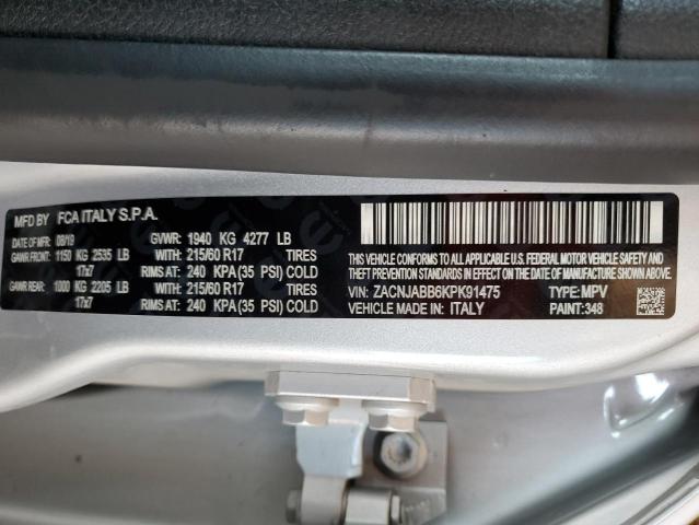 2019 JEEP RENEGADE L ZACNJABB6KPK91475