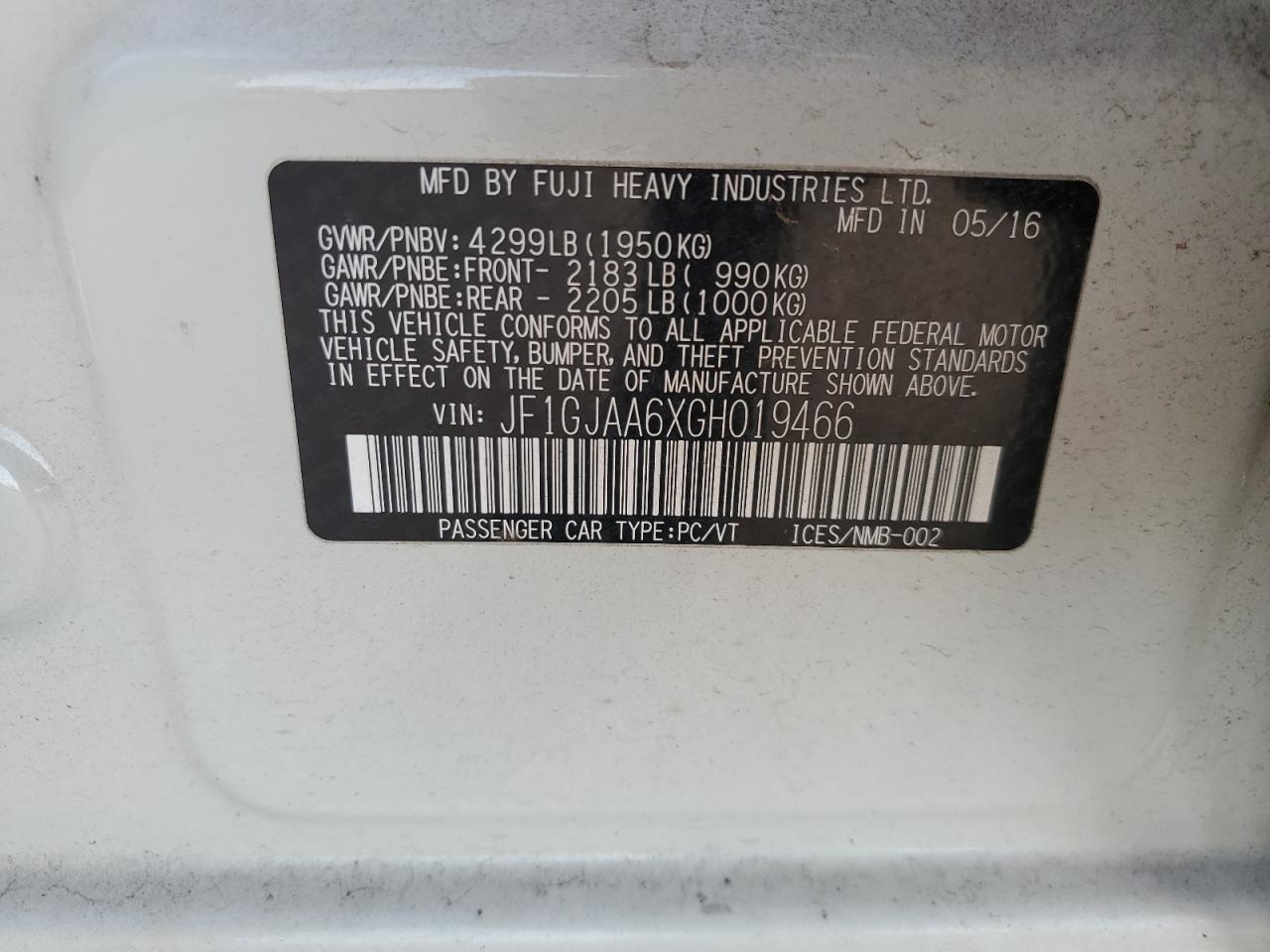 Subaru Impreza 2016