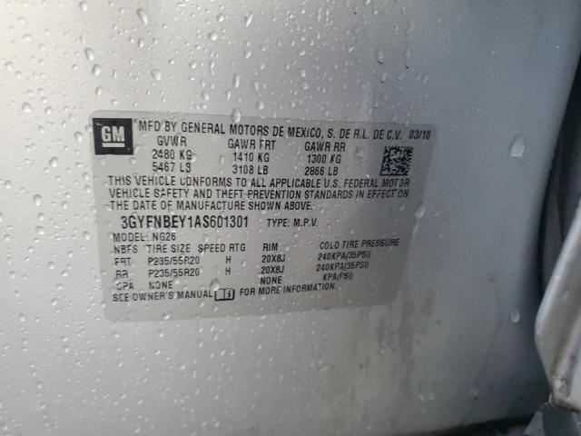 2010 CADILLAC SRX PERFOR - 3GYFNBEY1AS601301