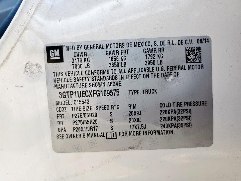 2015 GMC SIERRA C15 - 3GTP1UECXFG109575