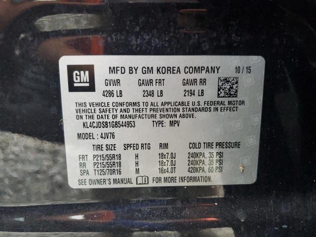 2016 BUICK ENCORE PRE KL4CJDSB1GB544953