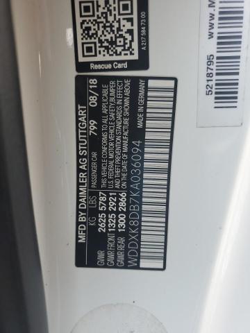 2019 MERCEDES-BENZ S 560 WDDXK8DB7KA036094